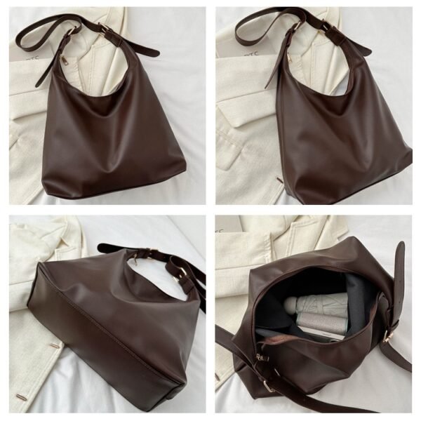Large Capacity Elegant PU Leather Tote Bag – Urban Commuter Shoulder Bag for Women