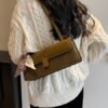 EMIR "Caramel Monogram" Woven PU Leather Shoulder Bag