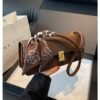 EMIR "Caramel Monogram" Woven PU Leather Shoulder Bag