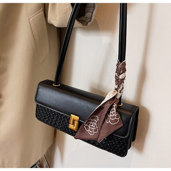 EMIR "Caramel Monogram" Woven PU Leather Shoulder Bag