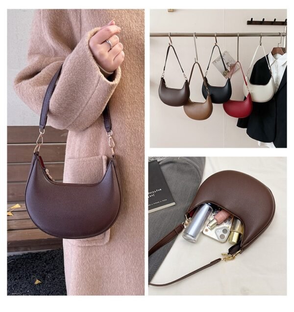 The Eclipse Bag – Minimalist French Crescent Shoulder Bag