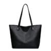 Women’s Large PU Tote Bag – Retro Commuter Shoulder Handbag