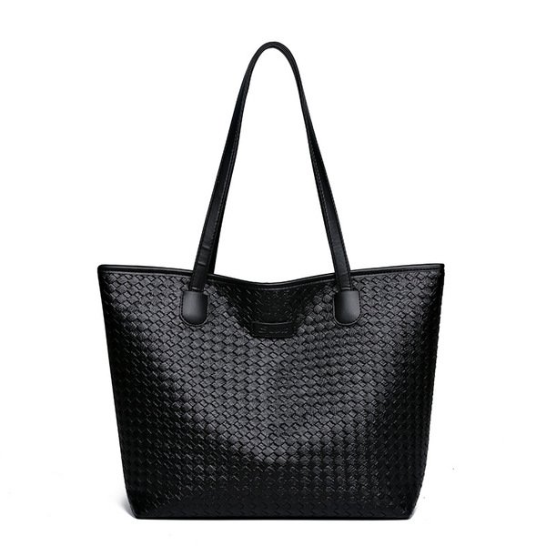 Women’s Large PU Tote Bag – Retro Commuter Shoulder Handbag
