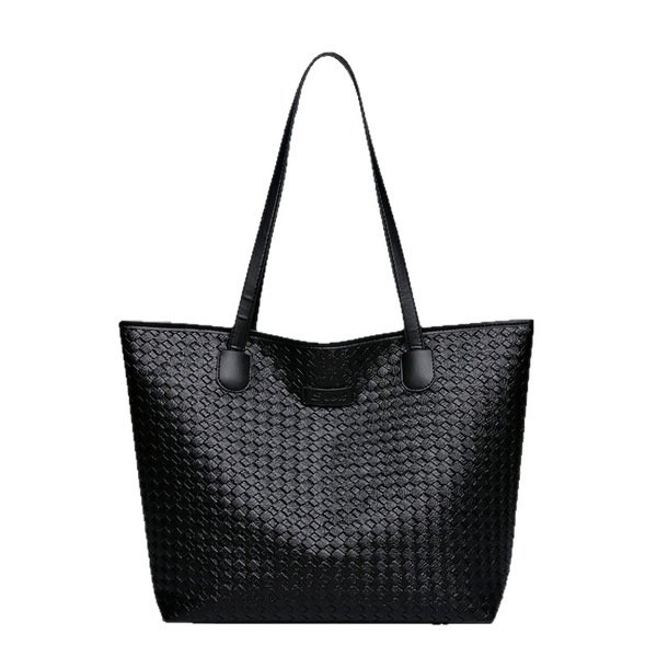 Women’s Large PU Tote Bag – Retro Commuter Shoulder Handbag