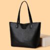 Women’s Large PU Tote Bag – Retro Commuter Shoulder Handbag