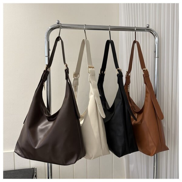 Large Capacity Elegant PU Leather Tote Bag – Urban Commuter Shoulder Bag for Women
