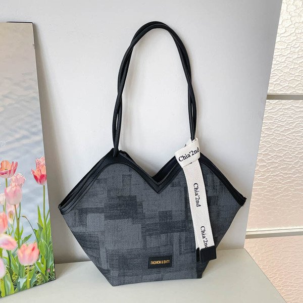 EMIR Geometric Checkered Tote – Fashionable Large Capacity Shoulder Bag