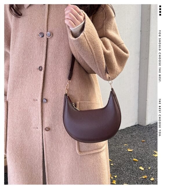 The Eclipse Bag – Minimalist French Crescent Shoulder Bag