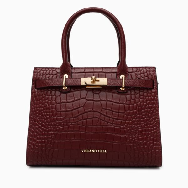 Verona Luxe Croc-Embossed Handbag