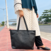 Women’s Large PU Tote Bag – Retro Commuter Shoulder Handbag