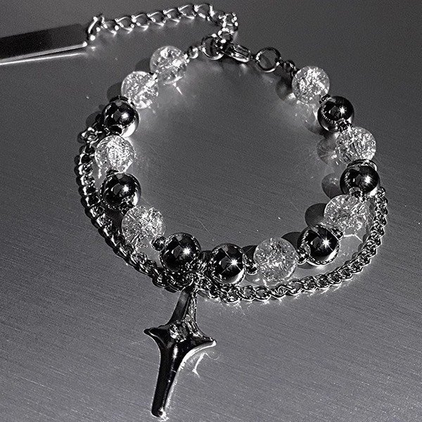 Silver Starlight Bead Bracelet