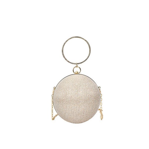 Sparkling Sphere Evening Rhinestone Clutch BagElevate your evening look with this statement Round Rhinestone Sphere Clutch Bag. Designed with a unique spherical silhouette and encrusted with brilliant, light-catching crystals, this bag is the ultimate show-stopping accessory for weddings, galas, parties, and special nights out.