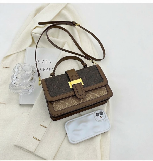 img_0810 Women’s Chic Crossbody Bag – Elegant Small Square Shoulder Bag with Zipper, Brown | Emir Bangladesh